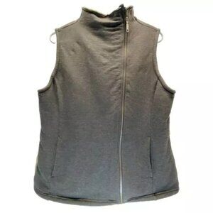 Banana Republic Ladies Gray Fleece Full Zip Sleeveless Sherpa Vest Women’s Large